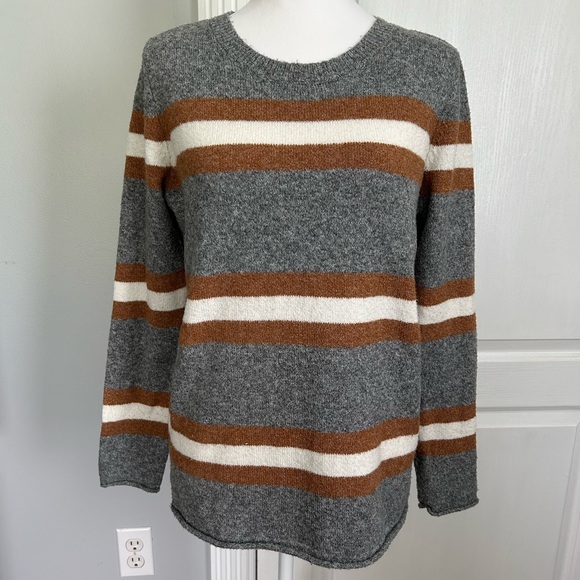Stitch Fix Pinque Long Sleeve Grey, Rust, and Cream Sweater Size Small - Picture 1 of 7